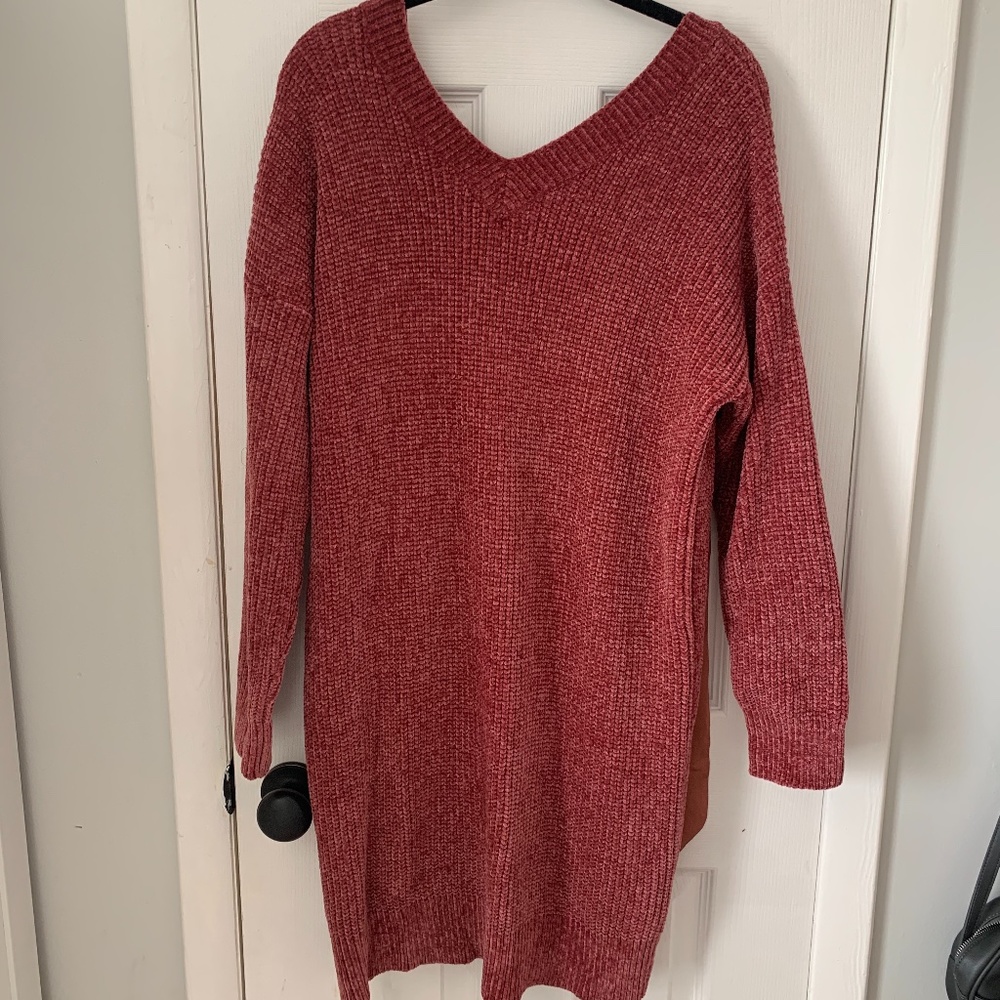 Sweater Dress with Tie Back